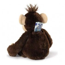 Плюшена касичка Маймунка-Money bank monkey figur