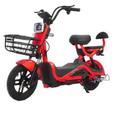 Електрически велосипед motor9 48V12AH – Максимална скорост 45 км/ч, 500W мотор, вакуумни гуми, бял/червен