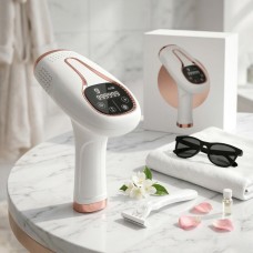 Професионален IPL Епилатор с Ice Cool функция, 1 000 000 импулса, 9 нива на мощност и UV филтър