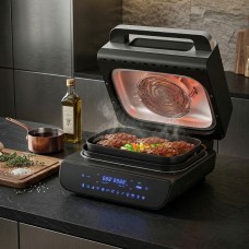 Мултифункционален грил-фритюрник HOMELUX 6в1 с горещ въздух, 1700W, Дигитален сензор, 12 програми, LED Touch екран