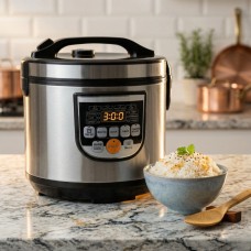 Оризоварка Cheffinger CF-RC5.0, 5L, 900W – XXL капацитет, таймер, инокс капак Оризоварка Cheffinger CF-RC5.0, 5L, 900W – XXL капацитет, таймер, инокс капак