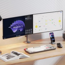 1бр/ Двоен мониторен държач за бюро NB Ergonomic H180 (17–27", до 9 кг на монитор)