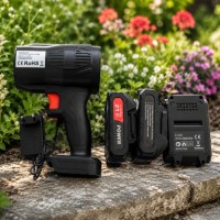 Безжична акумулаторна духалка за листа 21V, 300W – 2 батерии, 31 000 об./мин, 100 км/ч Безжична акумулаторна духалка за листа 21V, 300W – 2 батерии, 31 000 об./мин, 100 км/ч